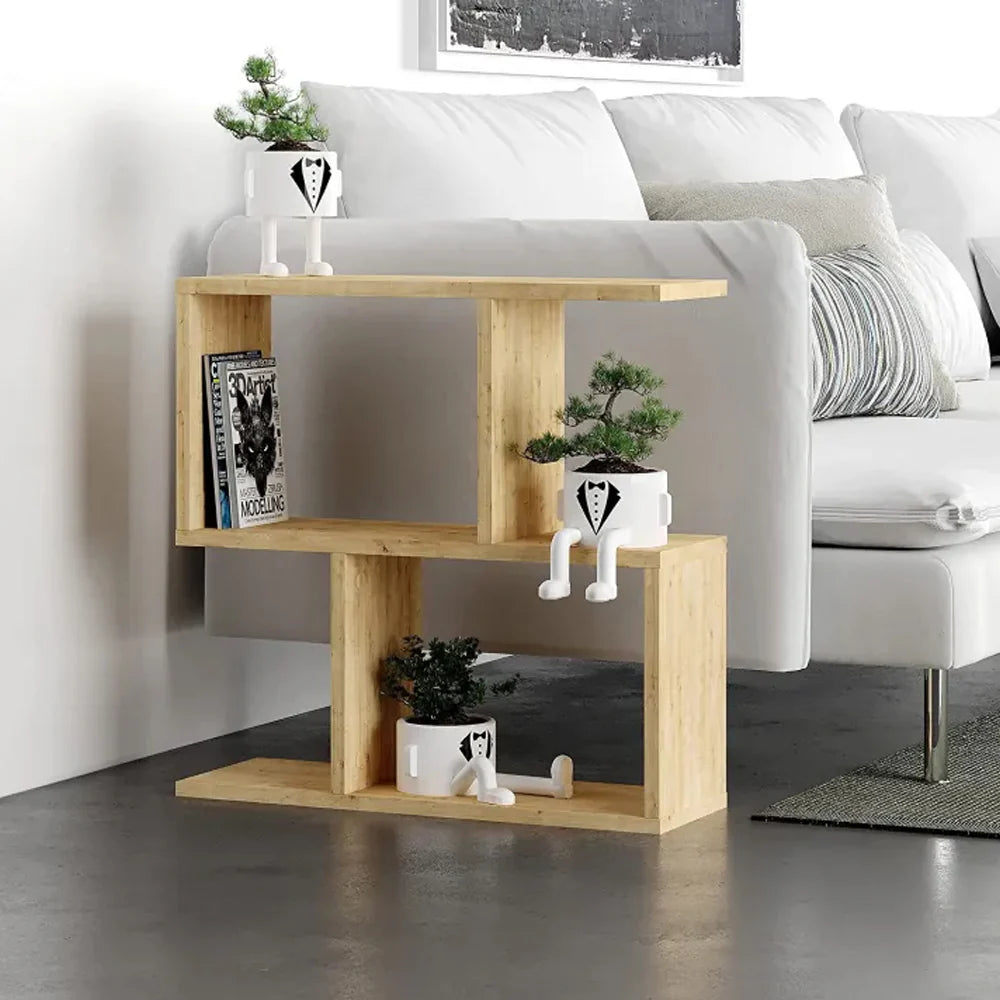 S Style Solid Wooden Side Table