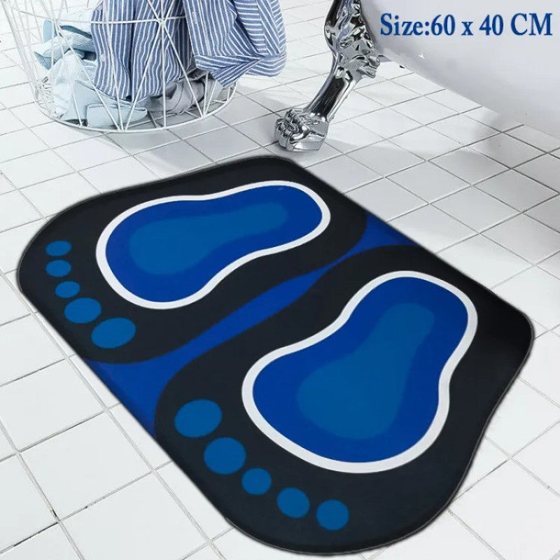 Foot Shape Water Super Absorbent Non-Slip Bath Mat