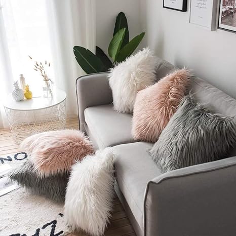 Faux Fur Cushion For Home Decore ( With Filling )