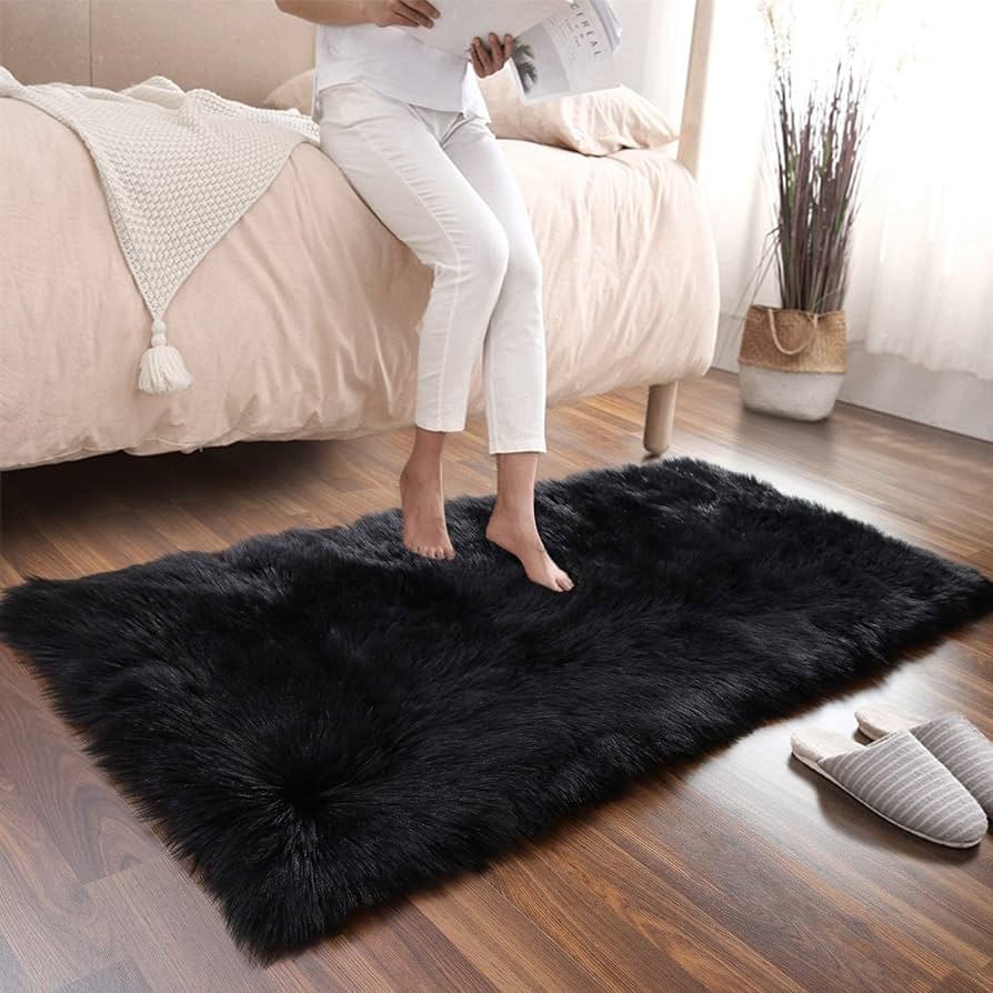 Faux Sheepskin Super Soft, Center Piece ( Rectangle ) FREE SHIPPING