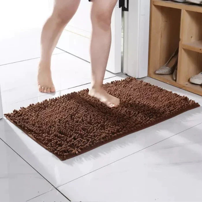 Microfiber anti Slip Bath Mat-Brown