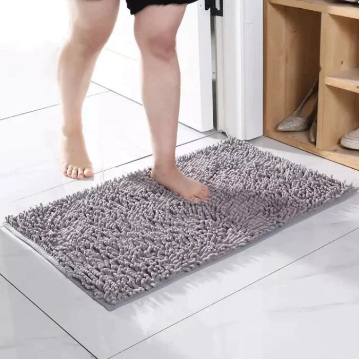 Microfiber anti Slip Bath Mat-Gray