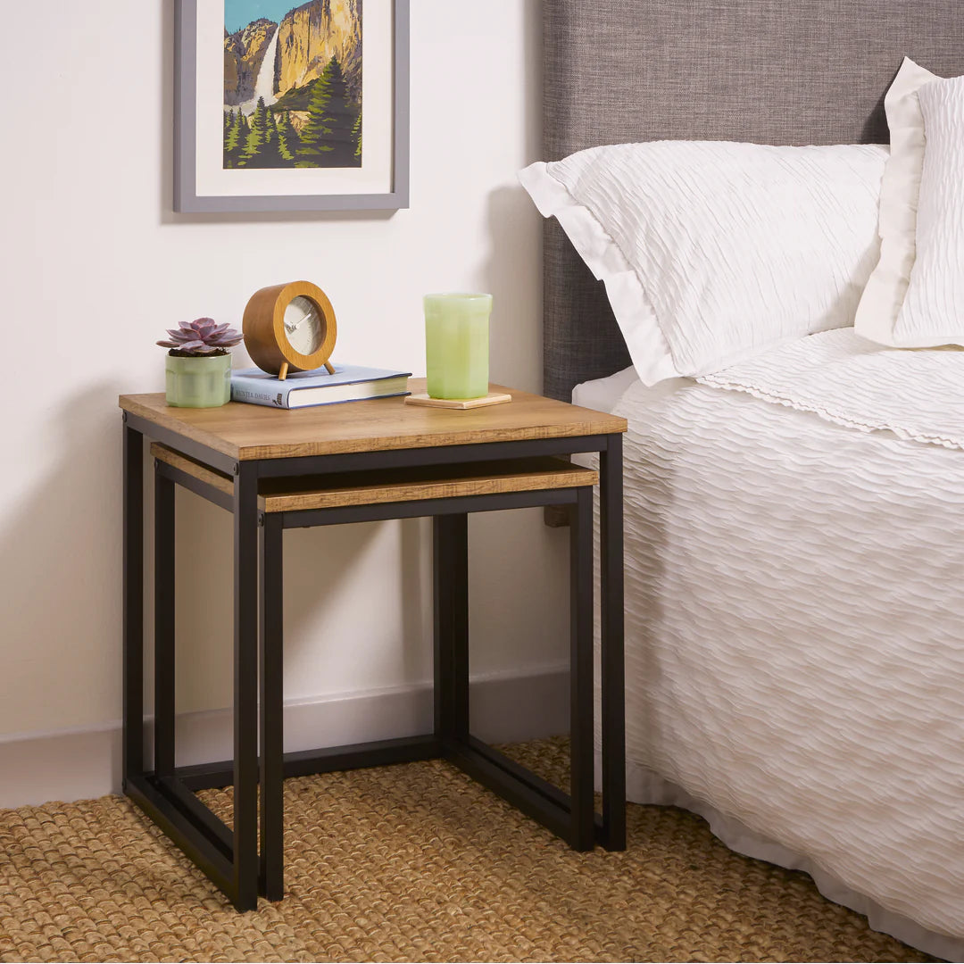 Rustic Nest Square Side Table | Set Of 2