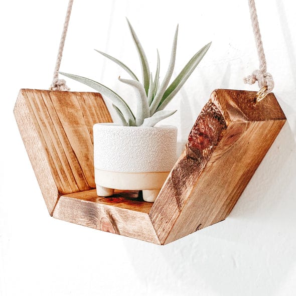 MILO Walnut | Rustic Hanging Shelves