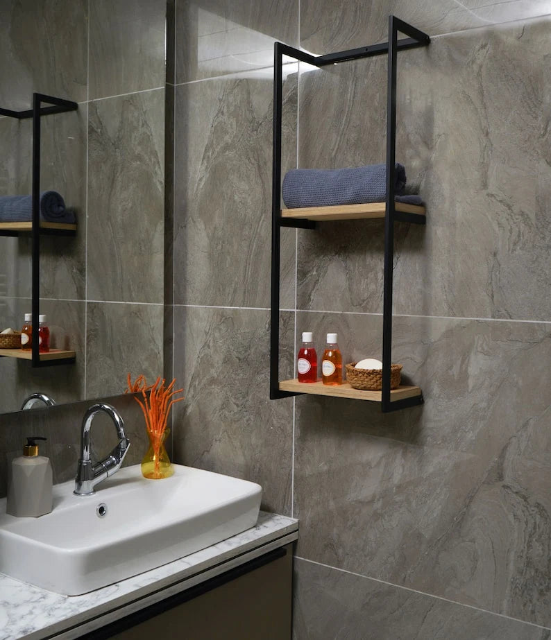 Shelf Bathroom Towel Rail, Bathroom Metal Towel Rack, Blanket Storage, Housewarming Gift