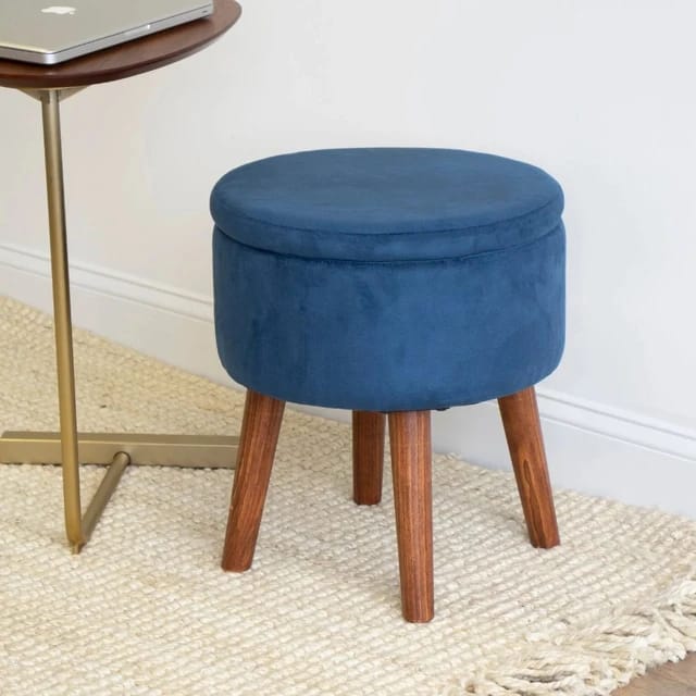 Round Storage Ottoman Stool Dining Chairs Stools - Bedroom Chair Stool