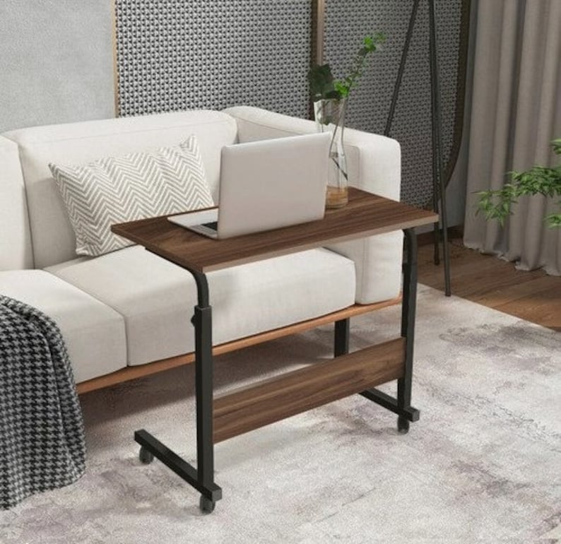 Adjustable Desk, Solid Wood Sofa Table, Coffee Side Tables