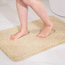 Microfiber anti Slip Bath Mat- Beige