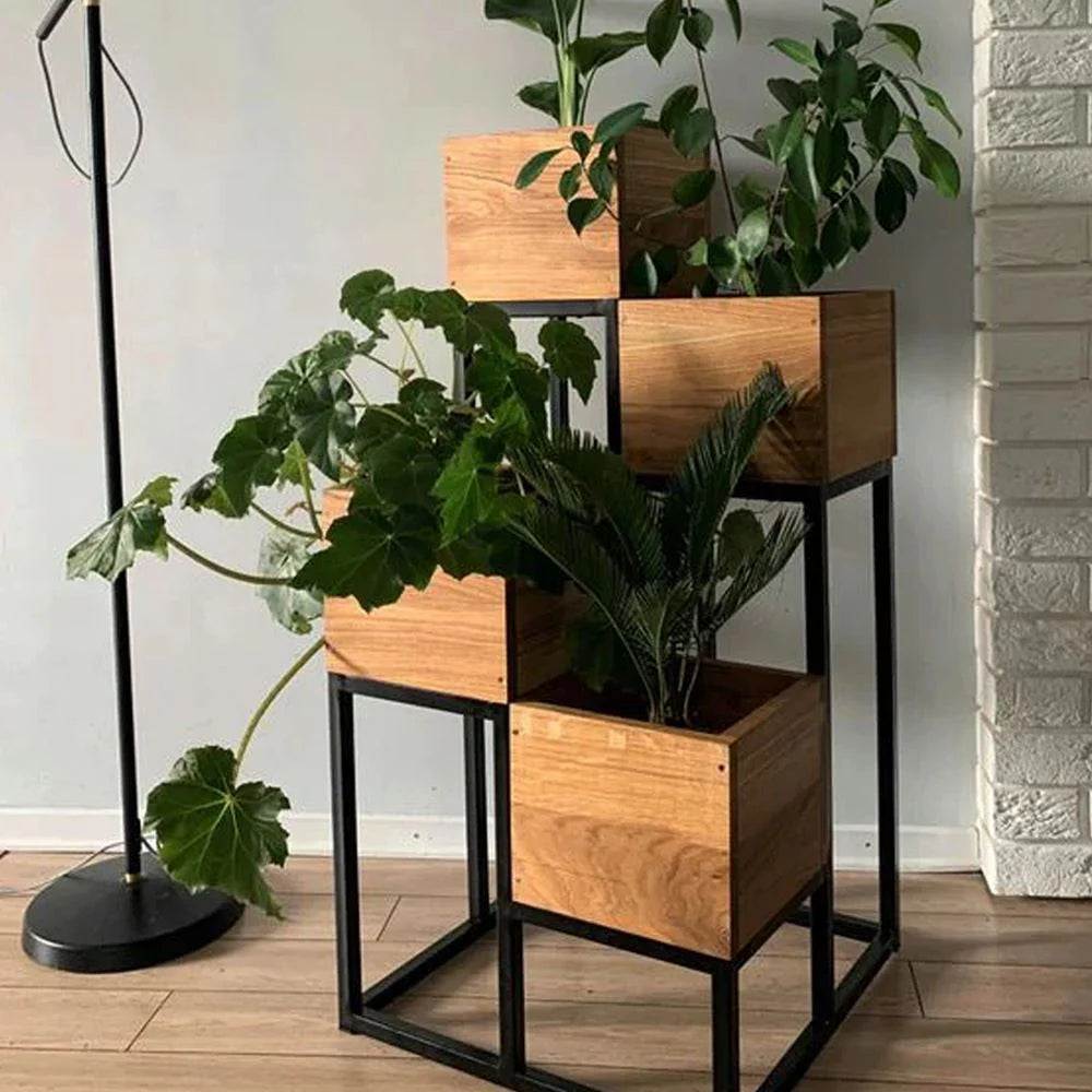 Wood Planter Stand For Small Home
