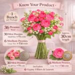 Artificial Peony Flower Bunch for home decor