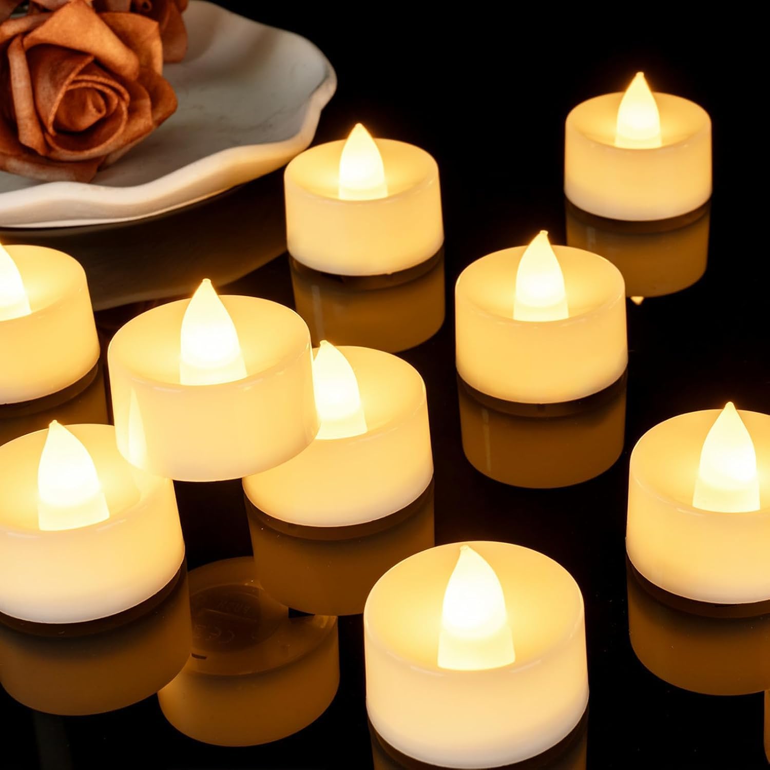 battery operated led tea light candles for home decor