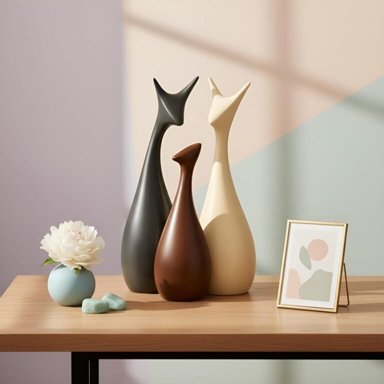 Lucky Deer Family Showpiece for Table Decoration