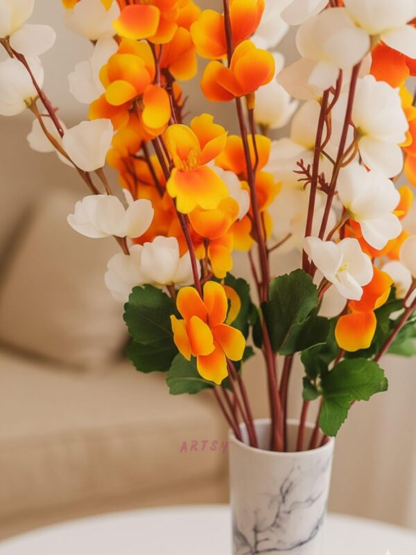 Fake cherry blossom flower bunch for office and home decoration