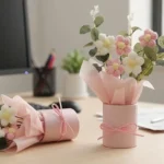 Knitted Artificial Daisy Flower Bouquet for Gifting