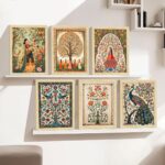 Durable synthetic wood frame and matte finish detail of Indian Art Madhubani Paintings