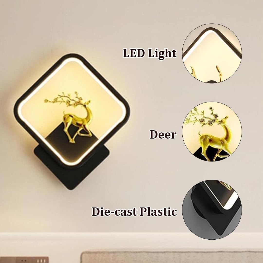 Modern Deer Wall Lamp with Luxurious Golden Design by Decorifye