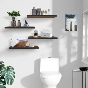 modern floating wall shelves for bedroom decoration