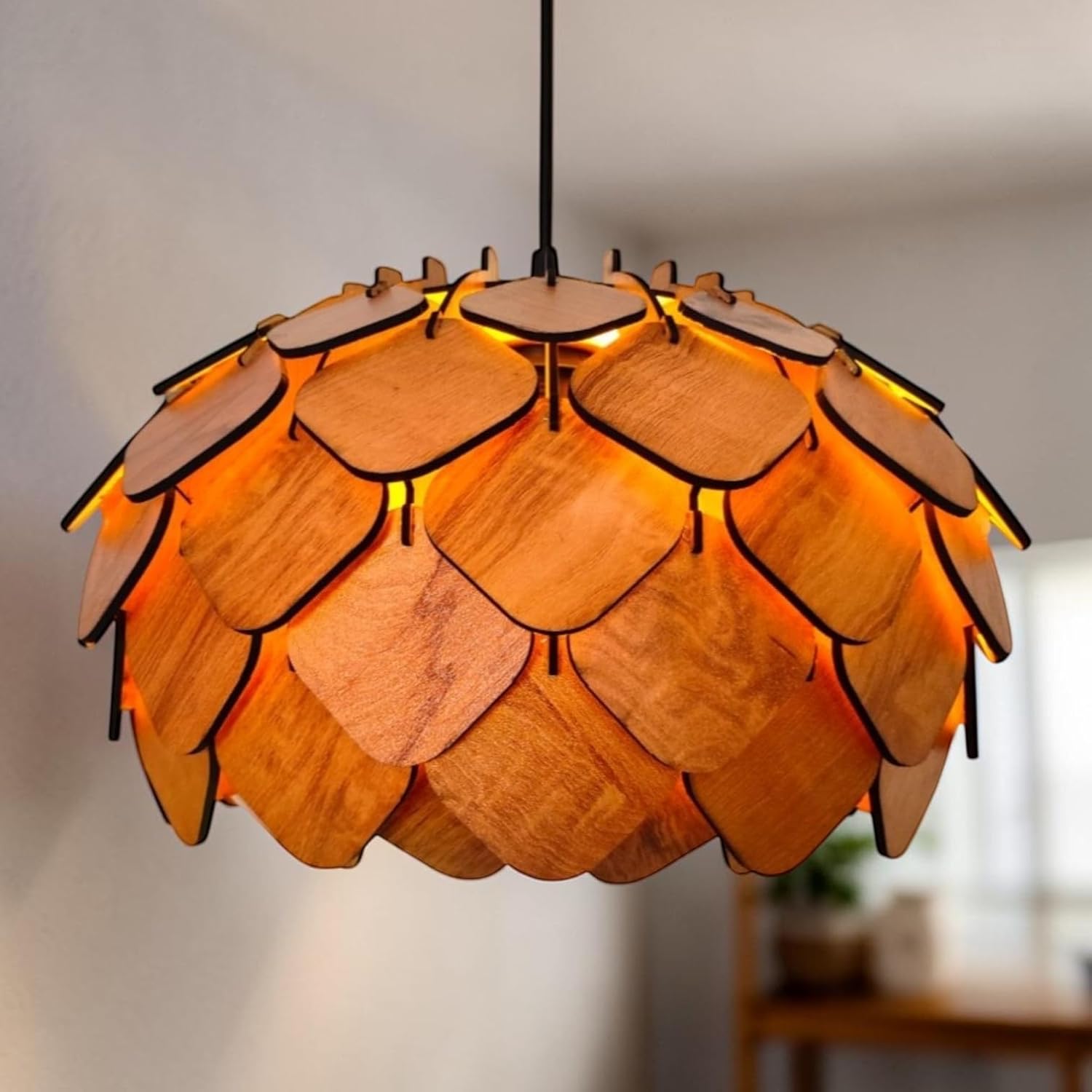 Wooden Hanging Lamp for living room modern decor