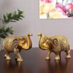 Decorative Metal Elephant Statue for Positive Energy