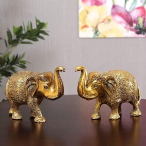 Decorative Metal Elephant Statue for Positive Energy