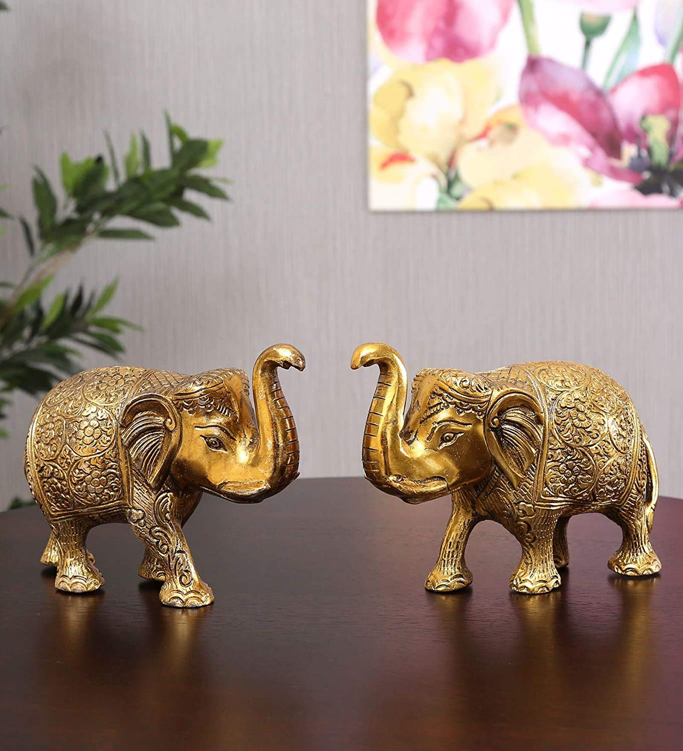 Decorative Metal Elephant Statue for Positive Energy