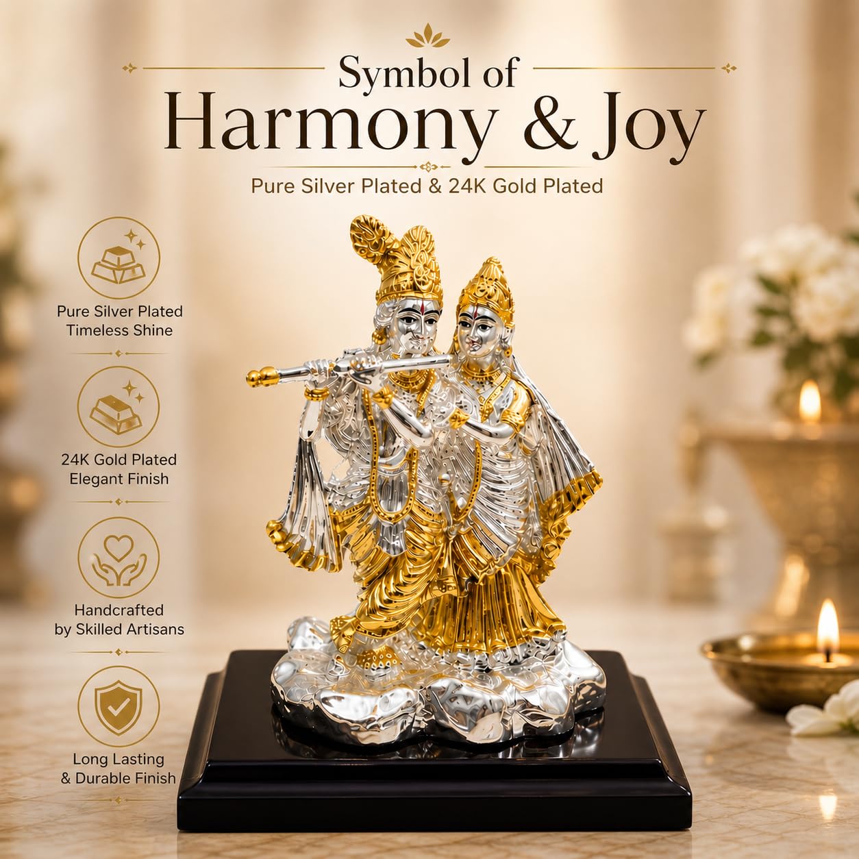 Beautiful Radhe Krishna Murti for Couple Gift