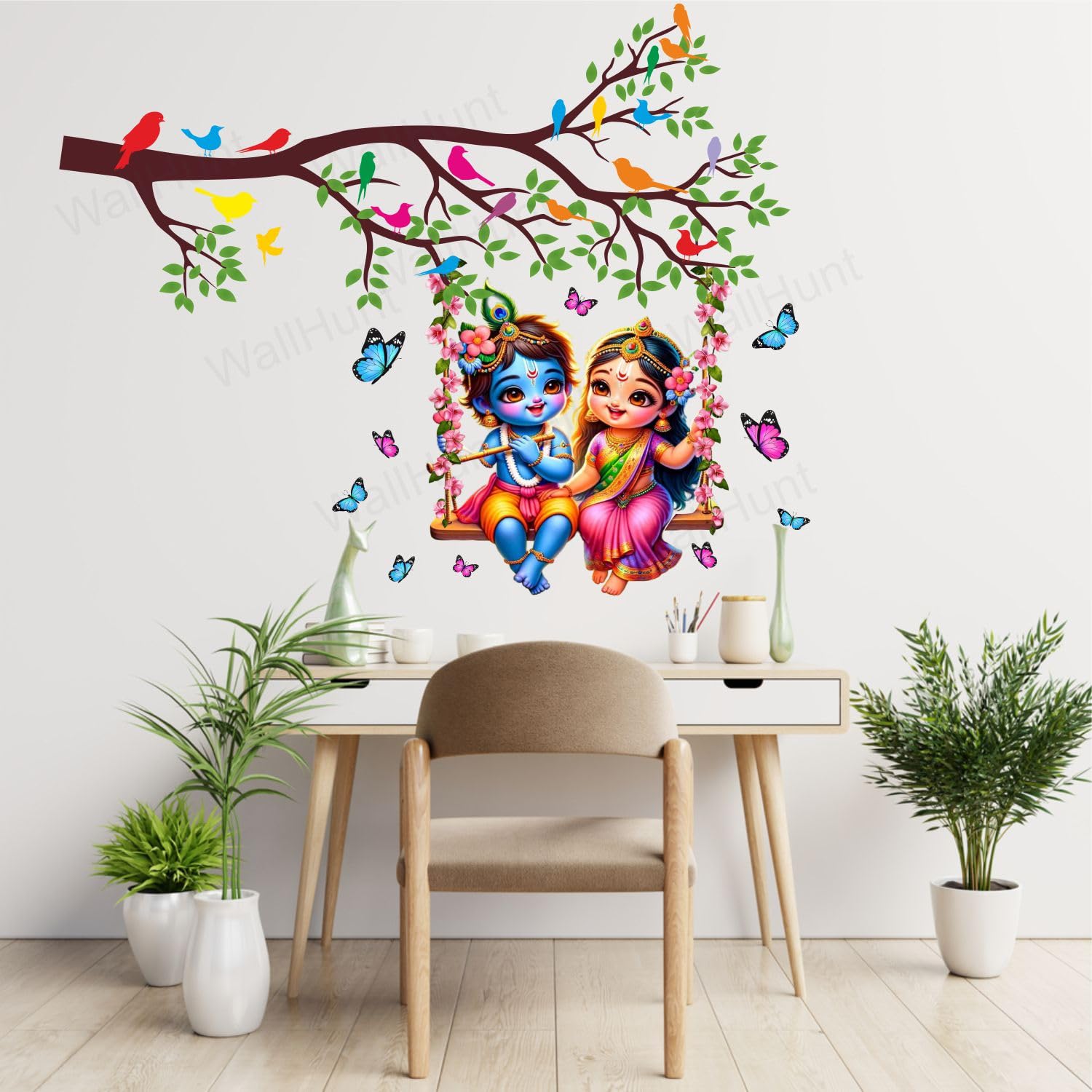 Radha Krishna Wall Sticker for Living Room Decor