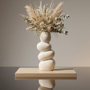 Minimalist Ceramic Stone Vase for Home Decoration