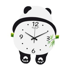 Best Panda Wall Clock for Home Decor – Large Arabic Numerals Decorative Wall Clock