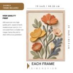 Premium Modern Floral Digital Reprint Wall Art with Frame
