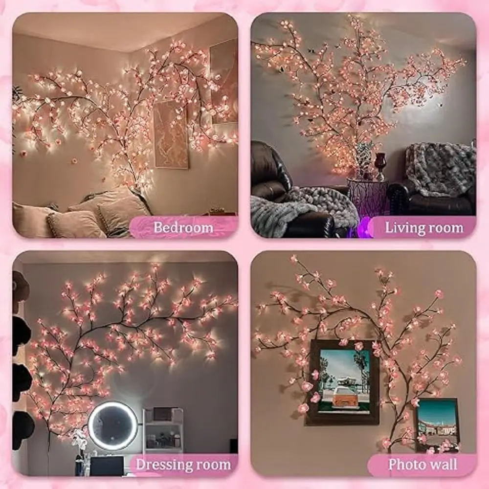 Cherry Blossom LED Tree Lights with Remote Control