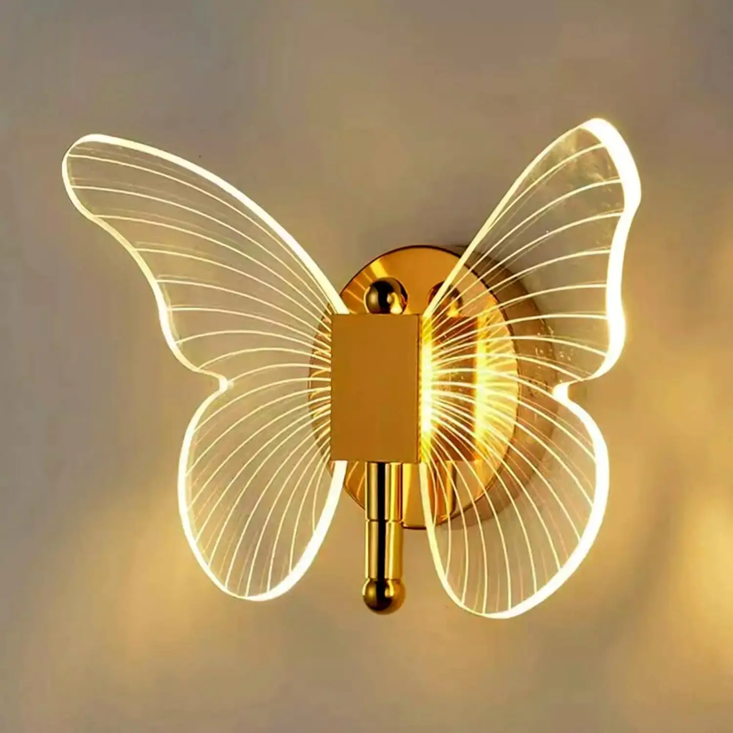 Butterfly Wall Light LED 3 Color Lamp for Living Room