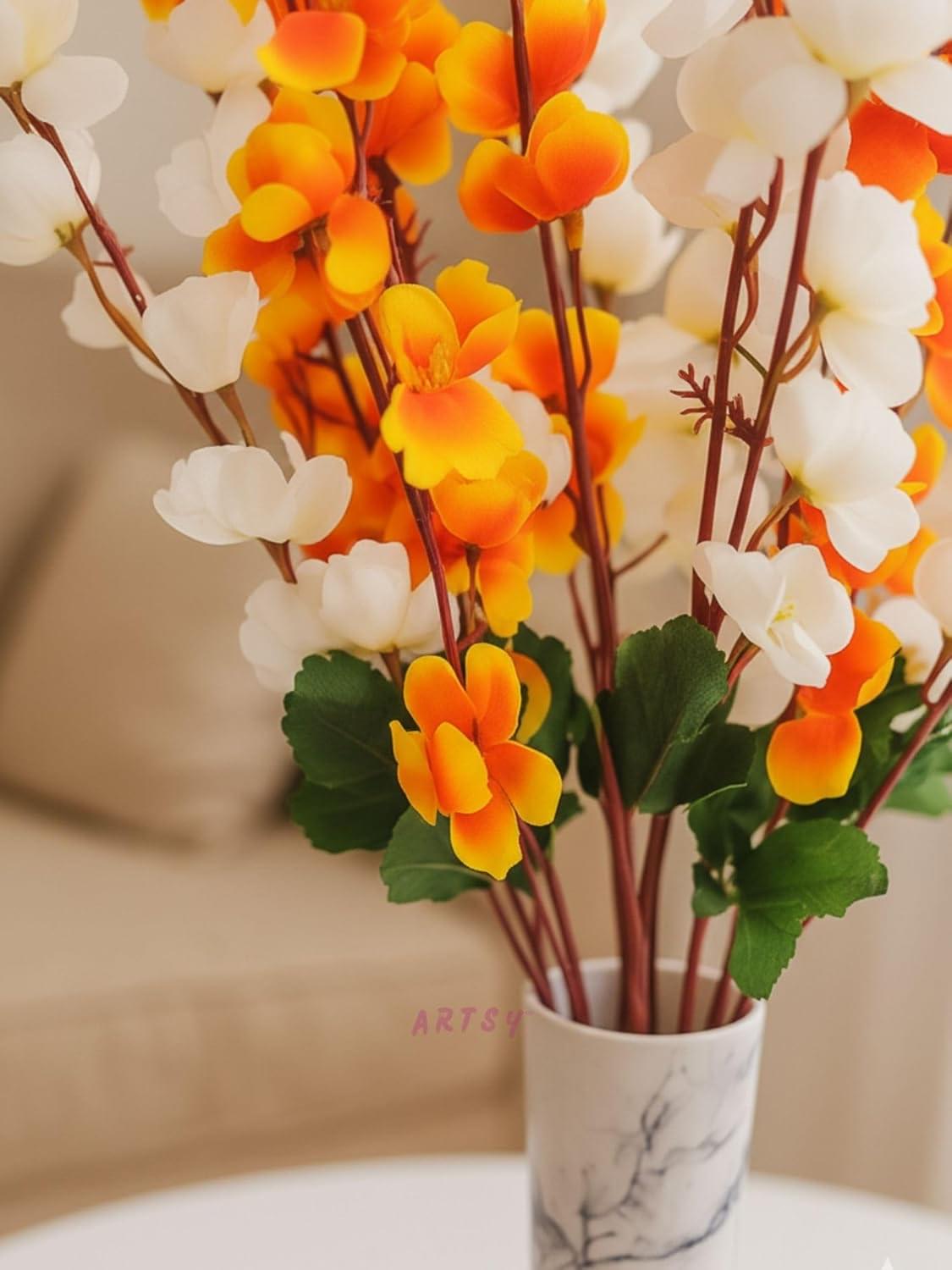 Fake cherry blossom flower bunch for office and home decoration