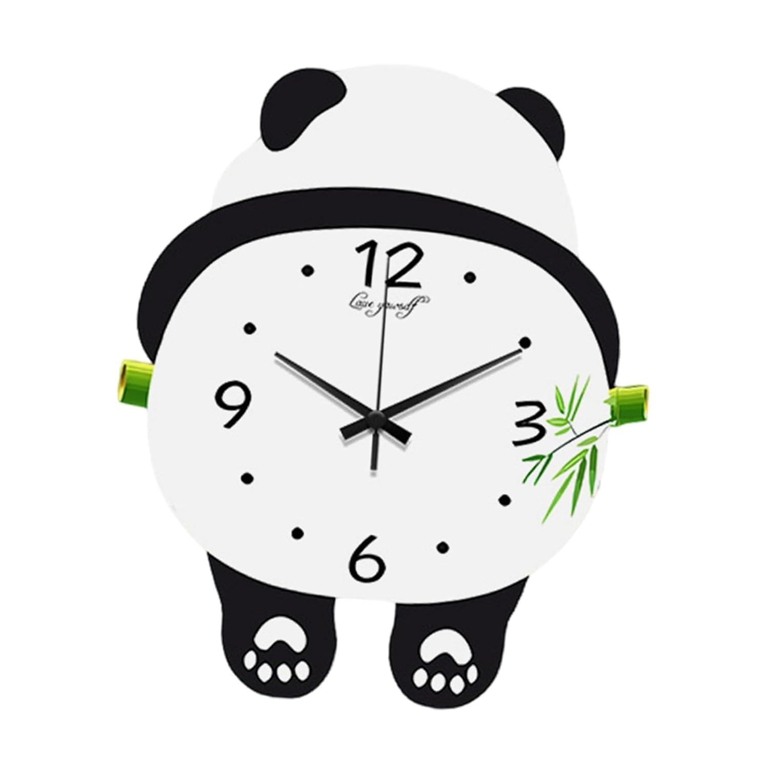 Best Panda Wall Clock for Home Decor – Large Arabic Numerals Decorative Wall Clock