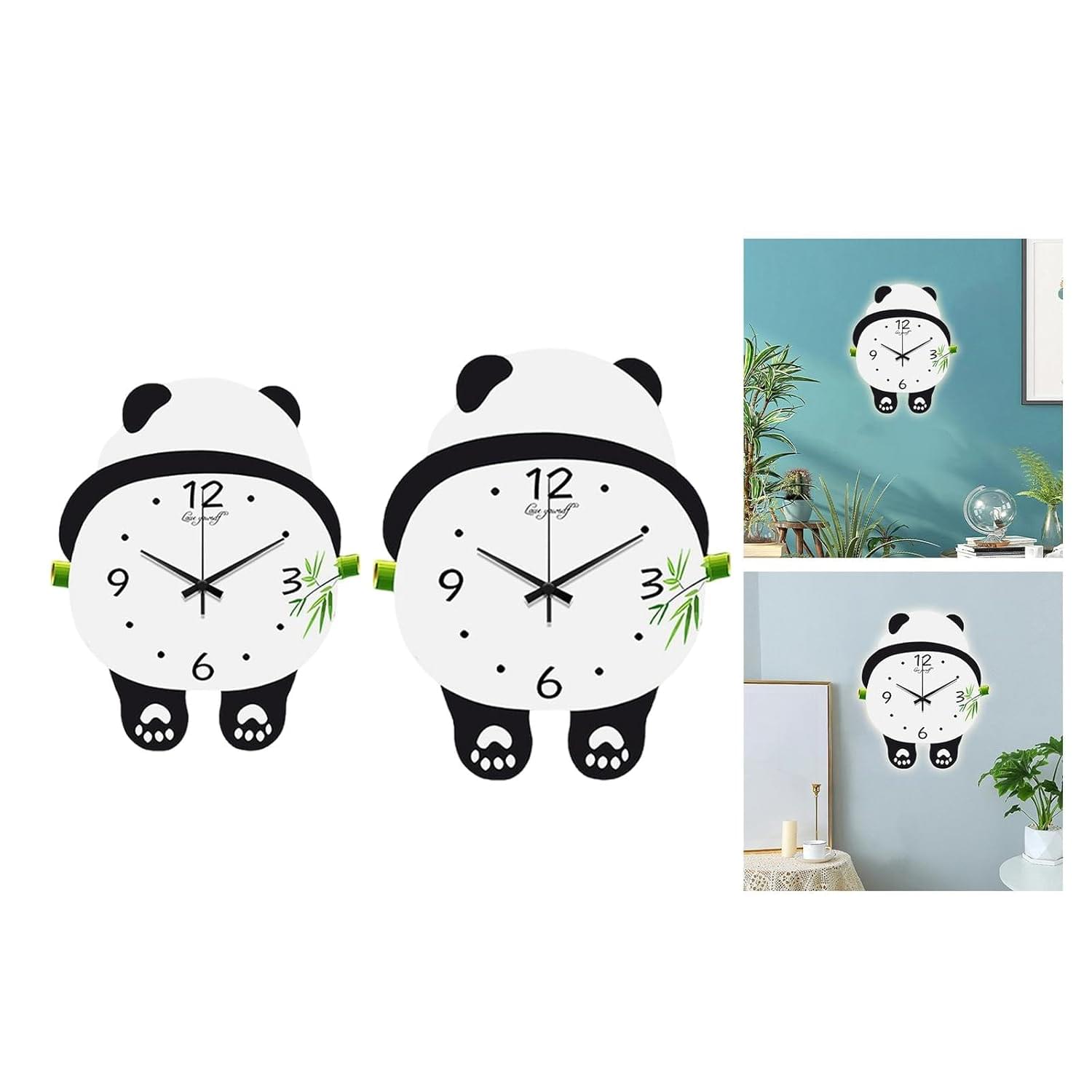 Premium Panda Wall Clock for Living Room Wall Decoration