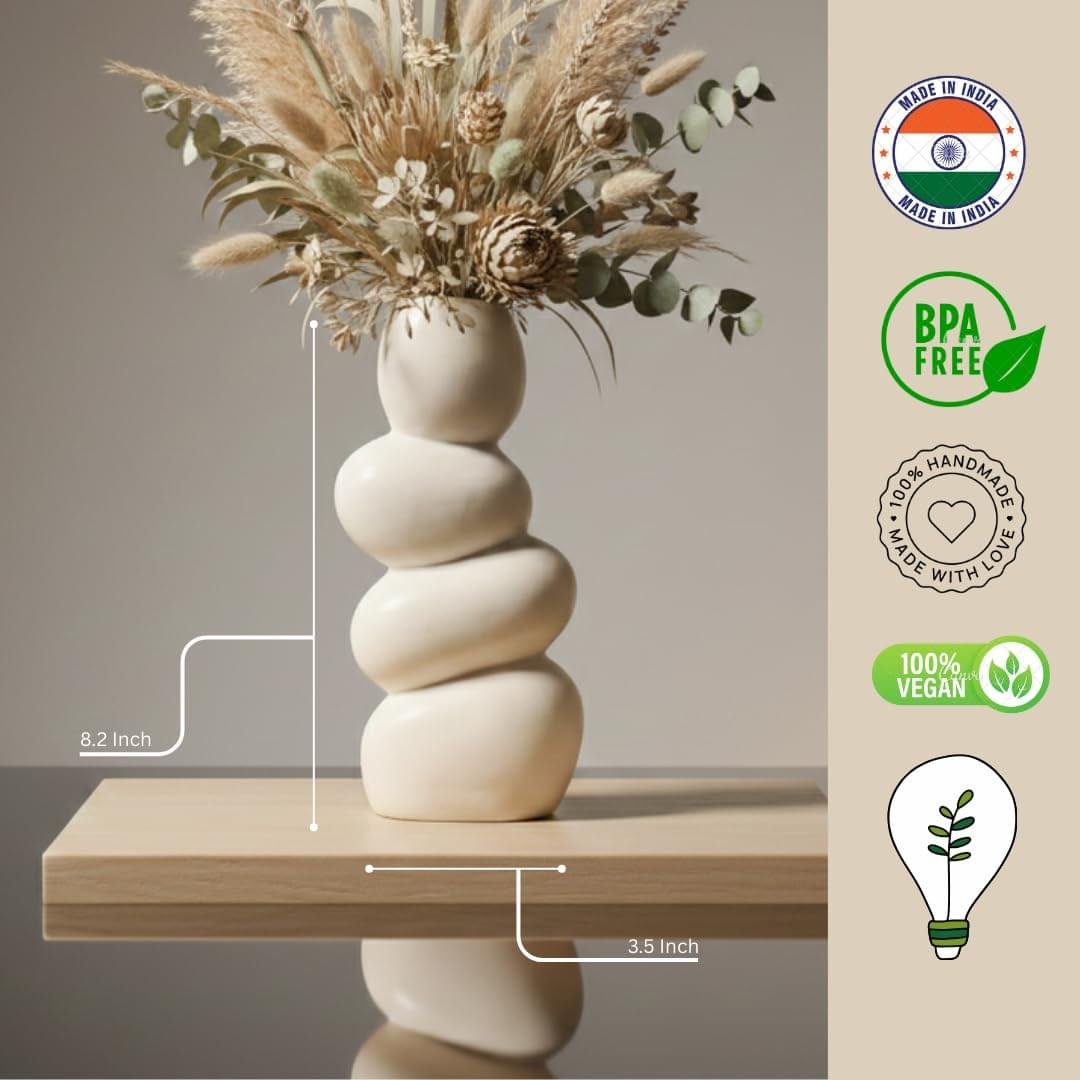 Modern Ceramic Stone Vase for Living Room Decoration